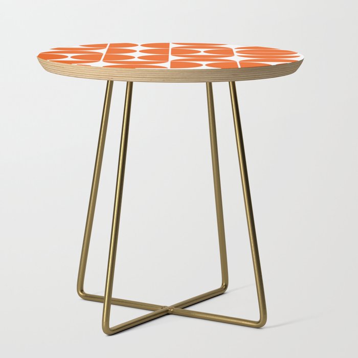 Mid Century Modern Geometric 04 Orange Side Table