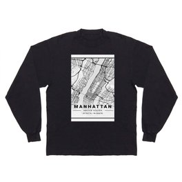 Manhattan tourist map Long Sleeve T-shirt