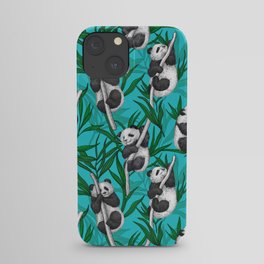Panda cubson turquoise iPhone Case