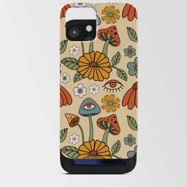 70s Psychedelic Mushrooms & Florals iPhone Card Case