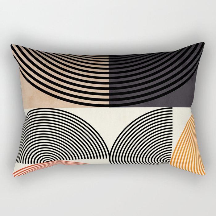 Society6 Mid Century Modern Abstract Design Iii by Ana Rut BRE Fine Art on Rectangular Pillow 