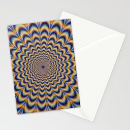 Psychedelic Optical Colorful Illusion Stationery Card
