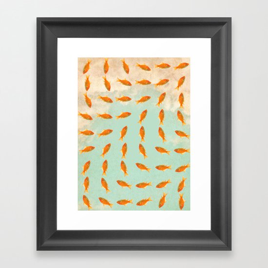 pattern goldfish Framed Art Print