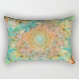 Time Benders - Abstract Colorful Mandala Art Rectangular Pillow
