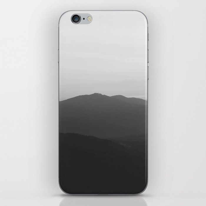 Black and White Mountains iPhone Skin