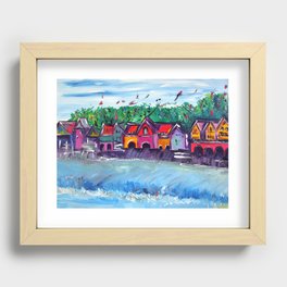 Boathouse Row Recessed Framed Print