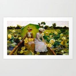 Lotus Lilies by Charles Courtney Curran Art Print