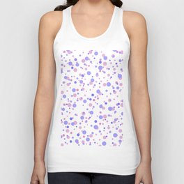 Abstract Blush Pink Lilac Tones Geometrical Polka Dots Unisex Tank Top