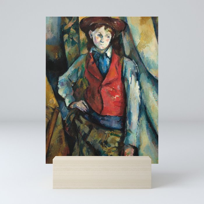 Boy in a Red Waistcoat, 1888-1890 by Paul Cezanne Mini Art Print