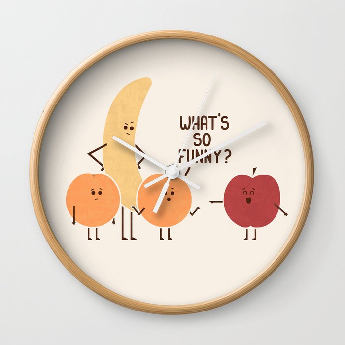 Silly Apple Wall Clock