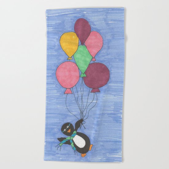 When Penguins Fly Beach Towel