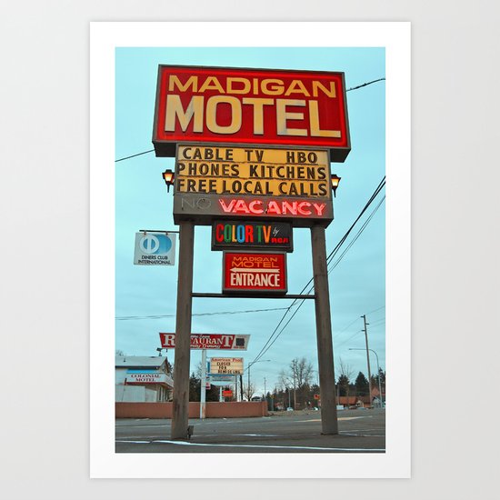 Motel Americana Art Print