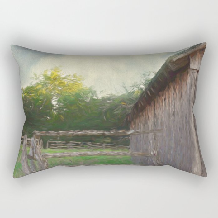 Rustic Summer Barnyard Rectangular Pillow