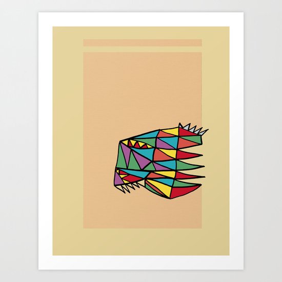 Triheaded Art Print