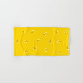 Rowan Branches Seamless Pattern on Yellow Background Hand & Bath Towel