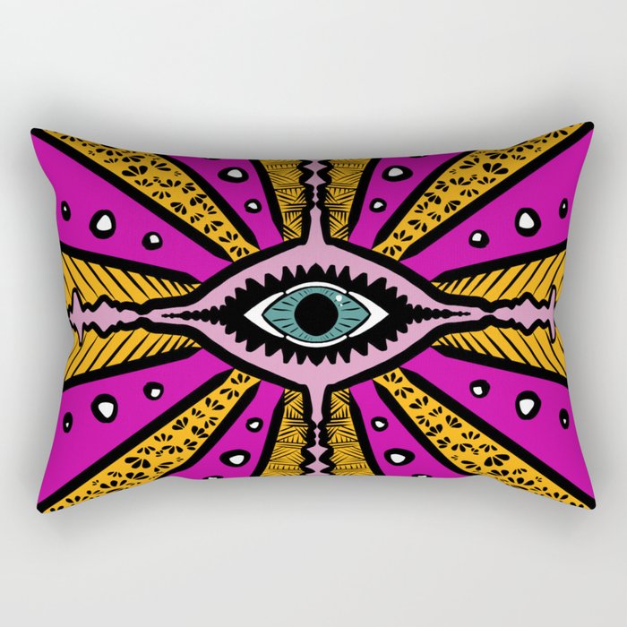 Colourful Evil Eye Rectangular Pillow