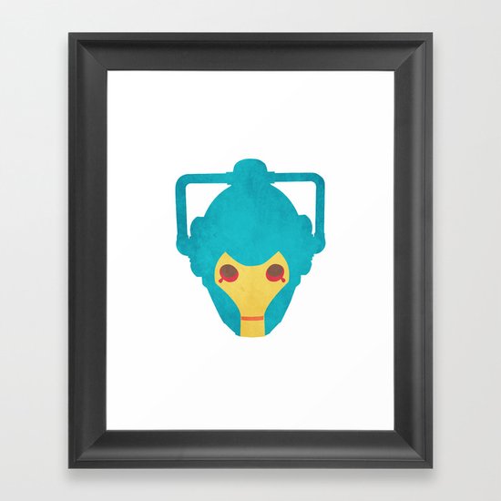 Colorful Cyberman Doctor Who Framed Art Print