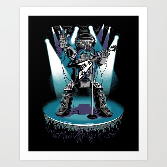 Jukebox Hero Art Print