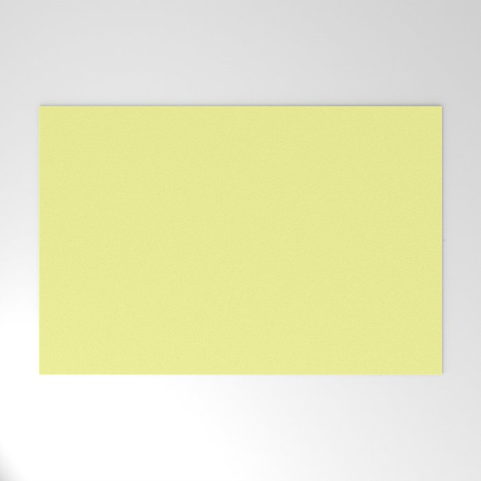 Soft Chalky Pastel Yellow Solid Color Welcome Mat
