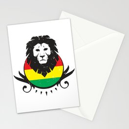 Rasta Lion Crest Stationery Cards