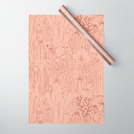 Cactus Scene in Pink Wrapping Paper