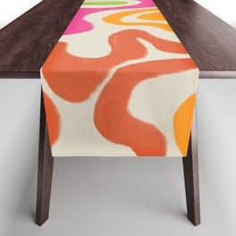 Colorful Swirls in Happy Summer Colors Table Runner