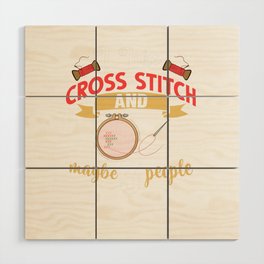 Cross Stitch Pattern Beginner Counted Needle Wood Wall Art
