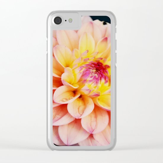 Light Pink Dahlia #2 Clear iPhone Case