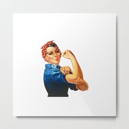 Rosie the Riveter Metal Print | Graphicdesign, Strong, Feminism, Retro, Rosietheriveter, Stunning, Advertising, Strength, Independent, Poster 