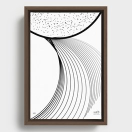 Splitting Ellipse Framed Canvas