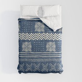 Geometric Stripe Blue Comforter