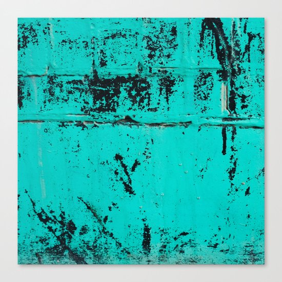 Old Blue Paint Canvas Print