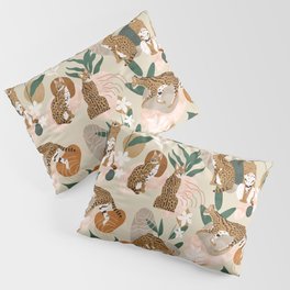 Serval cat abstract nature Pillow Sham