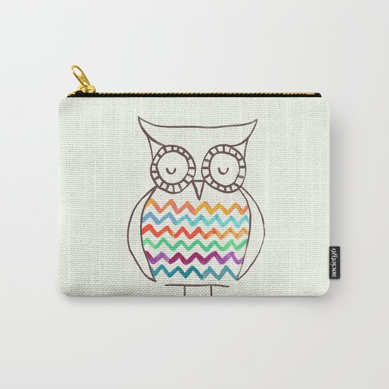 Chevron Owl Carry-All Pouch