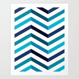 Blue stripes Art Print