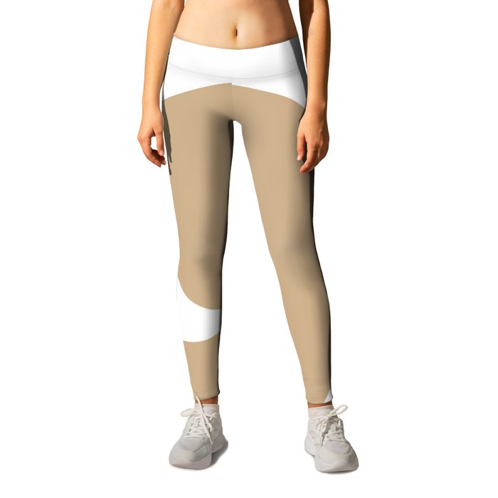 9 (Tan & White Number) Leggings