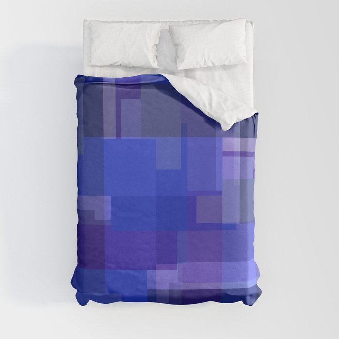 Rectangles Blue pattern Design Geometric Duvet Cover