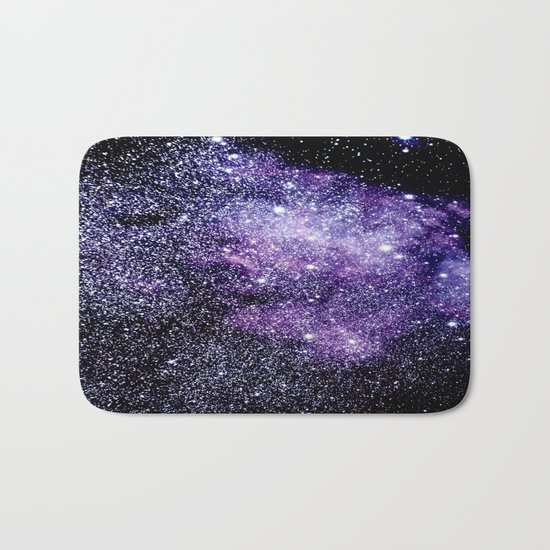 Galaxy Stars Violet Blue Bath Mat