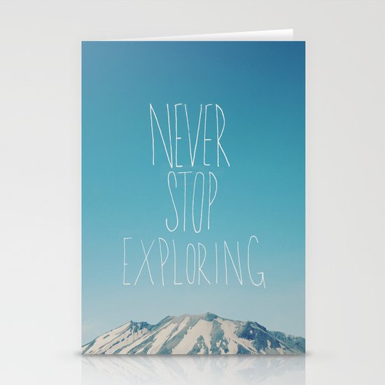 Never Stop Exploring: Mount Rainier Stationery Cards