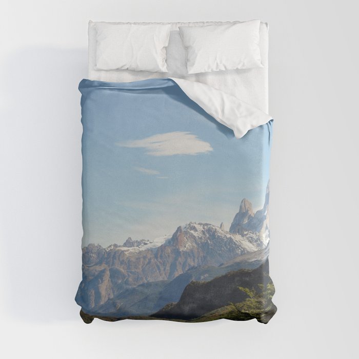 Argentina Photography - Mountains On The Border Between Argentina & Chile Duvet Cover