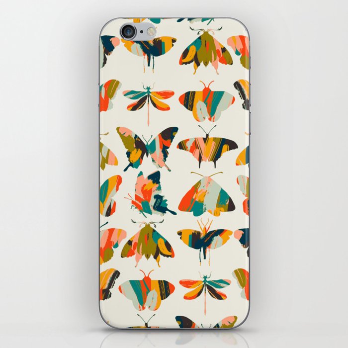colorful butterflies iPhone Skin