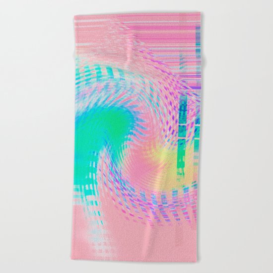 Distorted signal 03 Beach Towel