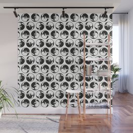 Yin Yang Cat Tao Pattern by Tobe Fonseca Wall Mural