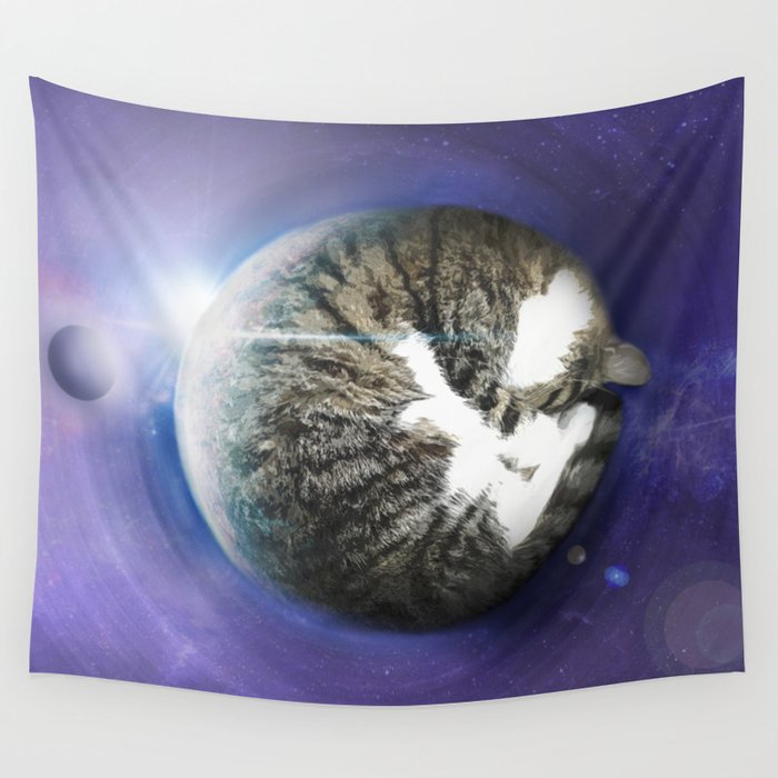 The Sleeping Cat Wall Tapestry