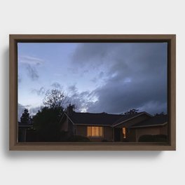 Home after the storm Framed Canvas