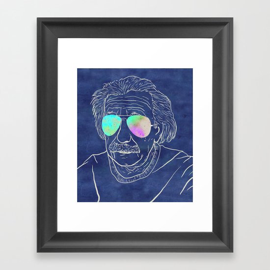 Albert wears his sunglasses at night Framed Art Print
