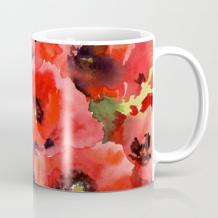 Red Poppies Red Floral Pattersn Texture Poppy Flower