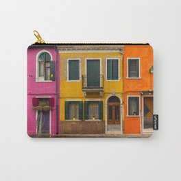 The Streets of Burano Carry-All Pouch | Digital, Travel, Explore, Color, Classic, House, Orange, Water, Vibrant, Italy 
