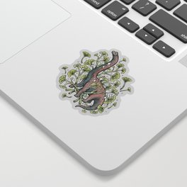 Brachio Ginkgo | Dinosaur Botanical Art Sticker
