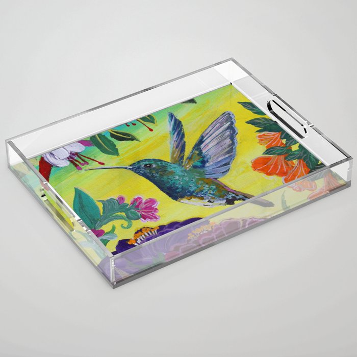 Hummingbird Follow Me  Acrylic Tray